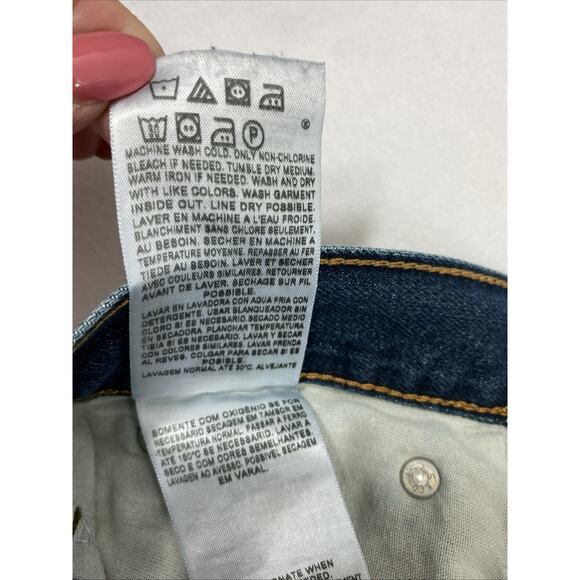 Levis 514 Jeans Mens 33 x 29.5 Slim Straight Dark Wash Denim Mid Rise - Picture 12 of 13